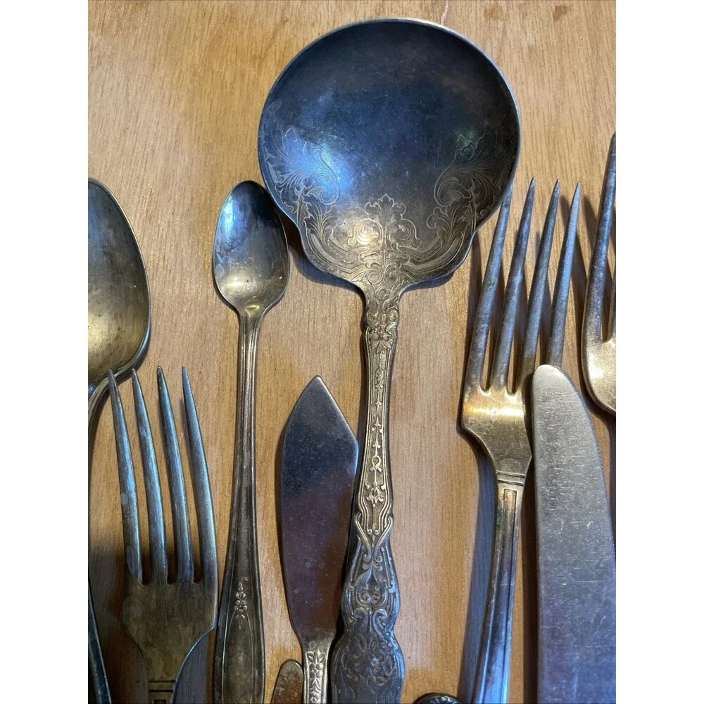 Vintage Flatware For Crafts Spoons Forks Silver Plate Stainless